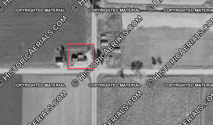 Newark Gas Station and General Store - 1955 Aerial (newer photo)